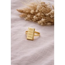 Nora Modern Form Ayarlanabilir Yüzük Gold