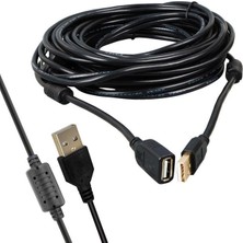 Powermaster PM-11955 USB 2.0 Siyah Chipset 10 Metre USB Uzatma Kablosu