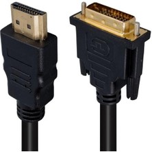 Powermaster HDMI DVI Kablo 1.5 Metre Siyah Renk Dayanıklı Tasarım ile Yüksek Hız Destekli