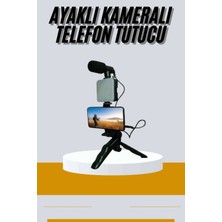 Kaia Life Tripod Telefon Tutucu Kumandalı Mikrofon LED Işık Vlog Video Kayıt