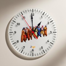 Zerya Halay Çeken Kürt Erkekleri Tasarımlı Duvar Saati
