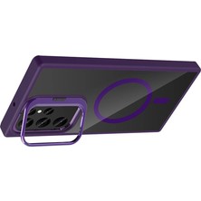 Starseven Galaxy S23 Remim Lensli Magsafe Standlı Kapak - Derin Mor