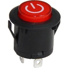IC-180E 26MM Yaylı Rocker Buton Işıklı Power Simgeli