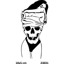 Airbrush Tattoo Soyunan Kadın Kurukafa Yapışkanlı Stencil Süsleme ve Boyama Kalıbı