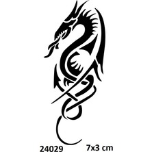 Airbrush Tattoo Tribal Ejderha Yapışkanlı Stencil Süsleme ve Boyama Kalıbı Stencil Kalıp