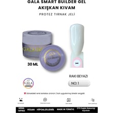 Gala Smart  Akışkan Kıvamlı Gala Protez Tırnak Jeli Rakı Beyazı 30 gr No:beyaz