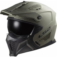 Ls2 Drıfter Mat Olıve Yeşil Kask (Siyah Vizör)