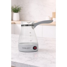 Sokany Cam Elektrikli Türk Kahvesi Makinesi 5 Fincan 500 ml YLW-606