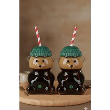 Kitchen Live Cam Barista Soğuk Içecek Bardağı Ayıcıklı Bardak 550 ml