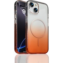 Paladyum Case iPhone 15 Uyumlu Sararmaz Sert Magsafe Özellikli Turuncu Septik Kapak