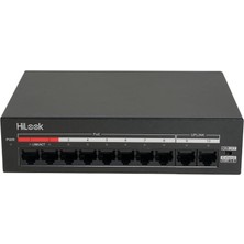 Kaia Life Hılook NS-0110MP-60, 8 Port, Megabit, Poe 60W, 2 Port Megabit Uplink, Yönetilemez, Masaüstü Switch