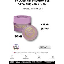 Gala Smart  Orta Akışkan Kıvamlı Gala Protez Tırnak Jeli No:şeffaf - 50 ml