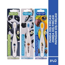 Babyton Panda-Papağan-Zebra Bio Diş Fırçası 3'lü Set