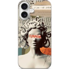 Lelia iPhone 16 Uyumlu Baskılı Şeffaf Telefon Kılıfı | Koleksiyon: Queenmode Femme