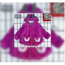 Yumuşacık Tilki Figürlü Kapşonlu Welsoft Mont Kaban Tuhfetower