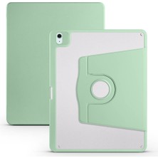 Arabulalaca iPad Air 13 2024 Açık Yeşil Kalem Bölmeli Dönebilen Stantlı Kılıf