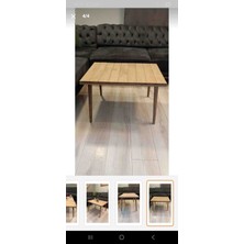 Woodenova Ahşap Masif Ağaç Orta Sehpa 50X75 Ceviz