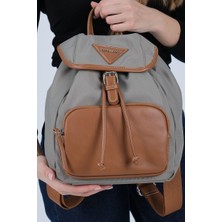 Silver & Polo SP1231 Kadın Sırt Çantası Saten Yeşil-Taba