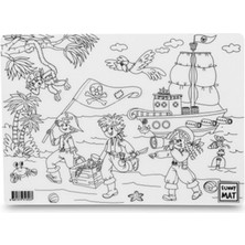 Akademi Çocuk Funny Mat Korsan - 25,0 x 35,0