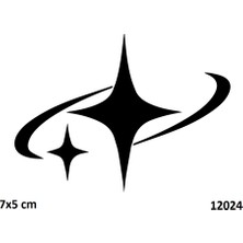 Airbrush Tattoo Yıldız Dönüşü Yapışkanlı Stencil Süsleme ve Boyama Kalıbı