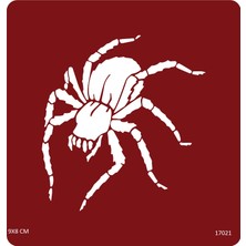 Airbrush Tattoo Zehirli Örümcek Stencil Süsleme ve Boyama Kalıbı