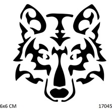 Airbrush Tattoo Kurt Bakışı Yapışkanlı Stencil Süsleme ve Boyama Kalıbı