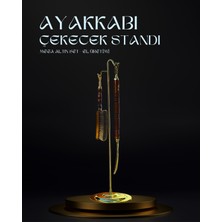 Onur Pirinç Dökme Ayakkabı Çekecek Seti, Stand, Gerçek At Kılı Fırça, 3'lü Set, Kerata, Koyun Post Hediye