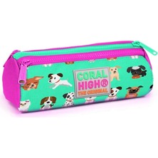 Braventa Collection Yaygan High Kids Yavru Köpekler Desenli Üç Bölmeli Kalem Çantası - Kız
