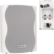 Magicvoice F-LHY4S 4" (10 Cm) Hat Trafolu Duvar Tipi Sütun Hoparlör (10W Rms / 150W Peak - Mp3 USB Uyumlu) - Beyaz