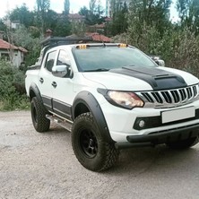 Aftermarket Mitsubishi L200 2015-2018 Çamurluk Dodik Seti Vida Görünümlü Mat Siyah
