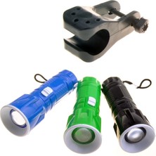 Buradabuldun® Pilli Zoomlu Ledli Bisiklet Ön Farı El Feneri Aydınlatma Lambası