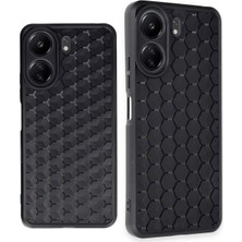 Olinea Newface Redmi 13C Kılıf Petek Silikon Kapak - Siyah