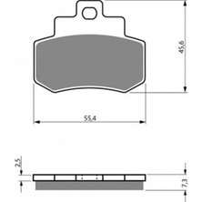 Moto Ulusoy Arka Fren Disk Balatası Organik Kymco Grand Dink 250CC