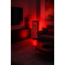 Taşteks Dekoratif Lamba / Aplik - Rgb LED – 4 Panelli Modern Tasarım, Kumandalı Ortam Aydınlatması (55 Cm)