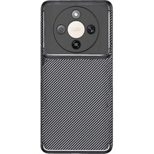Gpack Honor Magic 8 Lite 5g Uyumlu Kılıf Negro Karbon Görünümlü Silikon Siyah
