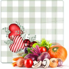 Decovetro Cam Kesme Tahtası ve Sunumluk Kare Love Serisi Kalp Desenli 30 x 30 cm