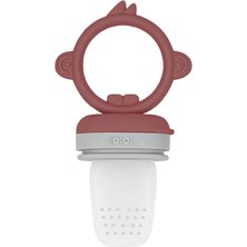 NW NessiWorld Silikon Püre Meyve Sebze Emziği Velvet Rose / Powder Grey