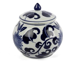 Mikasa Moor Blue Blanc Kapaklı Küp 20X20CM