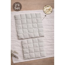 Yuvol 2'li %100 Doğal Yıkanmamış Koyun Yün Dolgulu Yetişkin ve Çocuk Sırt Karın Göğüs Bezi 37X37CM 30X25CM