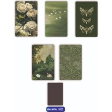 On Dijital Baskı Merkezi Yeşil Temalı 5 Adet Buzdolabı Magnet Seti