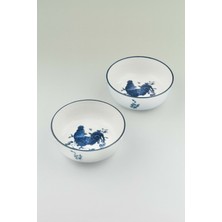 Bursa Porselen Dekor Blue Country Iki Adet Porselen Kase