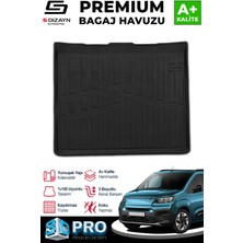 Universal S-Dizayn Fiat Doblo Seperatörsüz 3D Pro Bagaj Havuzu 2023 Üzeri A+ Kalite