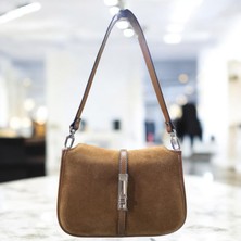 Valentina Victoria Hakiki Süet Orta Boy Omuz ve Çapraz Çanta