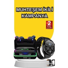 Yeni Nesil Akıllı Saat ve Bluetooth Kulaklık Titreşim Bildirimleri Uyku Takibi