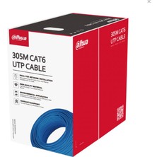 Kaia Life Dahua DH-PFM923I-6UN-C, Cat6 305M, 24AWG 0.53MM, Utp, %100 Bakır, Lszh Halogen Free Kablo, Mavi Renk
