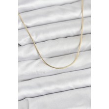 Butik cm 14K Gold Renk Yılan Zincir Model Kadın Kolye