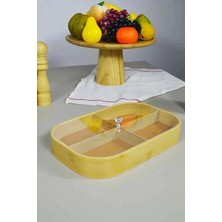 Sween Home Kare Bambu Şeffaf Kapaklı Saklama Kutusu