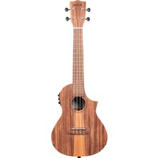 Ortega Kala Teak Tri-Top Cutaway Concert Elektro Ukulele