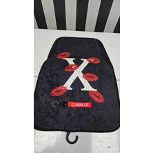 Şimika Öpücük Desen Kaymaz Taban Dekoratif Oto Halı Paspas Üniversal Yıkanabilir Her Araca Uyumlu (Kancalı Kumaş Anahtarlık Hediyeli)