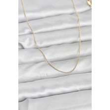 Shopwave cm 14K Gold Renk Ince Top Zincirli 60 cm Kadın Kolye